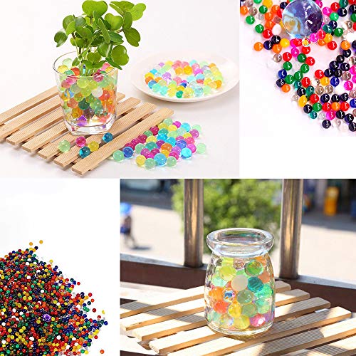 SaiXuan 90000 PCS Bolas de Gel de Agua,Perlas de Gel para decoración del Florero,Plantas,Flores,Mezclados cristalino Hidrogel Bolas de Gel para Decoración Cuentas con 1 cucharadas y Pinzas