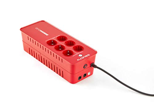 SALICRU SPS 650 Home – Sistema de alimentación ininterrumpida (sai/ups) de 650 va Off-Line multibase, Color Rojo