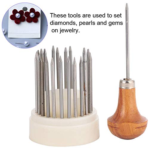 Salmue 23 UNIDS Joyería Graver Tool, Metal Beading Grano Herramientas de la joyería Set Diamond Stone Beads Configuración Graver Tool Máquina de Grabado para la joyería de Trabajo