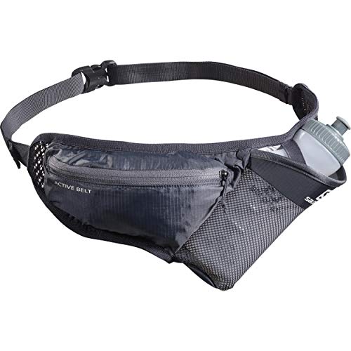 SALOMON Active Belt Cinturón de Hidratación, Botella 3D 600 ml incluida, Unisex Adulto, Negro, One Size