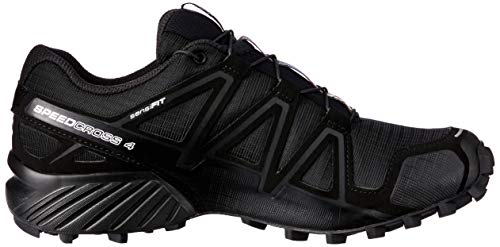 Salomon Speedcross 4 W, Zapatillas de Trail Running para Mujer, Negro (Black/Black/Black Metallic), 45 1/3 EU