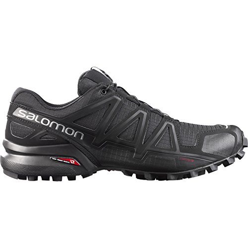 Salomon Speedcross 4, Zapatillas de Trail Running para Hombre, Negro (Black/Black/Black Metallic), 45 1/3 EU