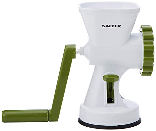 Salter Picadora de Carne BW06543AR con Dos Discos de Corte, Blanco/Verde, Plastic