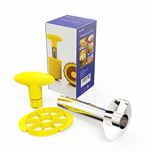 SameTech - Cortador de cocina de acero inoxidable para frutas y piñas