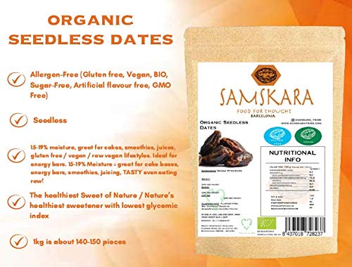 Samskara Datiles Deshuesados Ecológica BIO 2 kg Organic Seedless Dates