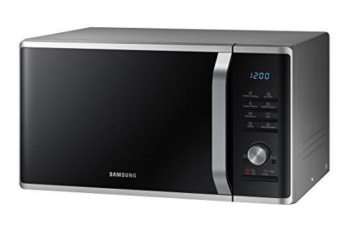 Samsung MG28J5255US/EC Microondas con Grill, 28 Litros de Capacidad, Potencia 1000W/1500W, Interior Cerámico Enamel, incluye Bol de Cristal, Color Negro y Gris