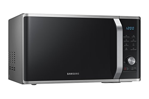 Samsung MG28J5255US/EC Microondas con Grill, 28 Litros de Capacidad, Potencia 1000W/1500W, Interior Cerámico Enamel, incluye Bol de Cristal, Color Negro y Gris