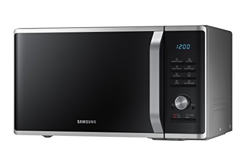 Samsung MG28J5255US/EC Microondas con Grill, 28 Litros de Capacidad, Potencia 1000W/1500W, Interior Cerámico Enamel, incluye Bol de Cristal, Color Negro y Gris