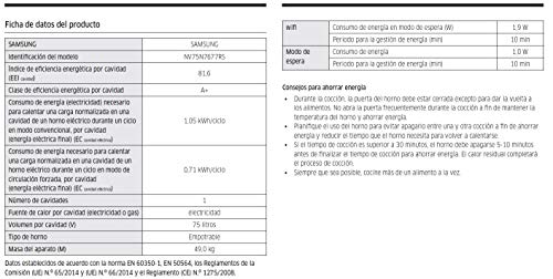 Samsung NV75N7677RS Horno Dual-Cook Pirolítico