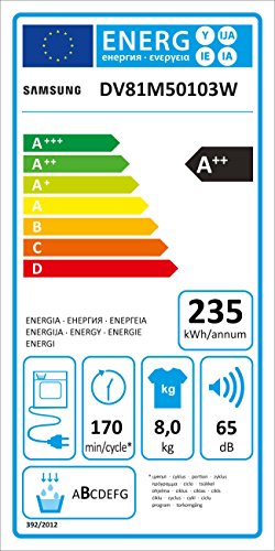 Samsung Secadoras con bomba de calor, 8kg, A++