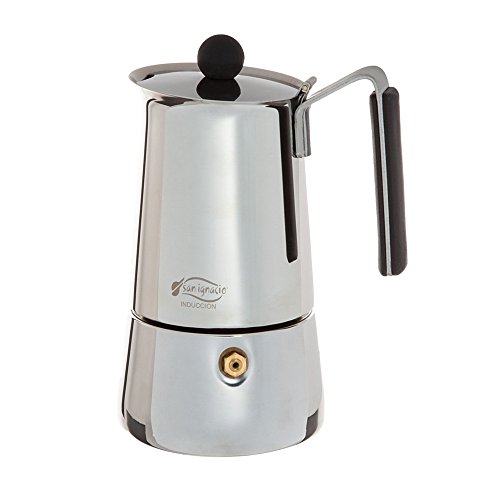 San Ignacio 6T Milán Cafetera modelo para 6 tazas, Acero Inoxidable, Plata