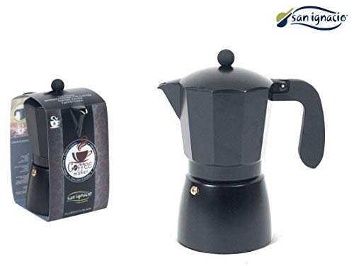 San Ignacio CAFETERA 6T ALU Florencia Black SG, Aluminio, Negro