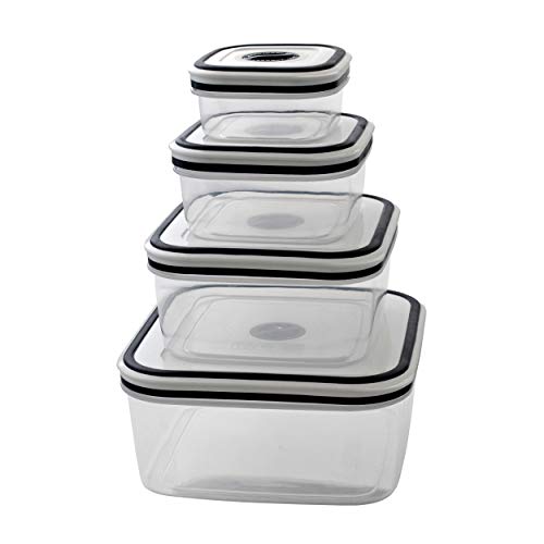 San Ignacio Navy Black Set de 3 sartenes + 4 recipientes herméticos + 3 Utensilios de Cocina, Aluminio Prensado, Negro