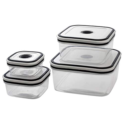 San Ignacio Premium Set de Bateria 8 Piezas + 4 recipientes herméticos + 3 Utensilios de Cocina, Gris