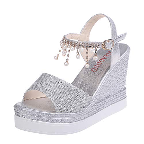 Sandalias Mujer Verano 2019 cuña Bohemias Casuales Zapatillas Hebilla Romanas Flip Flop Mares Playa Gladiador Verano Tacon Planas Zapatos riou