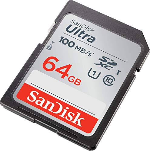 SanDisk Ultra SDHC Tarjeta de Memoria de hasta 100 MB/s, Clase 10 UHS-I,64 GB