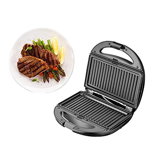 Sandwichera Tostadora Eléctrica 5 En 1, Desayuno Rápido Máquina Multifuncional Gofrera Y Grill, Placas Antiadherentes Extraíbles Para Waffles, Donuts, Sandwich, Steak Panini Regalo