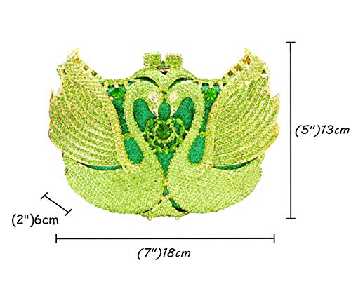 Santimon Nupcial Bolso Mujer Noche Bolsas Partido Carteras Brillantes Mano Cristales Cadena Clutches Cisne