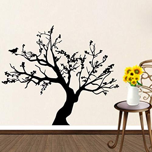 sanzangtang Mejor Venta pájaro Gran árbol Etiqueta de la Pared Vinilo Arte Etiqueta Mural Sala Comedor removible Etiqueta de la Pared decoración del hogar Papel Pintado 75x90cm