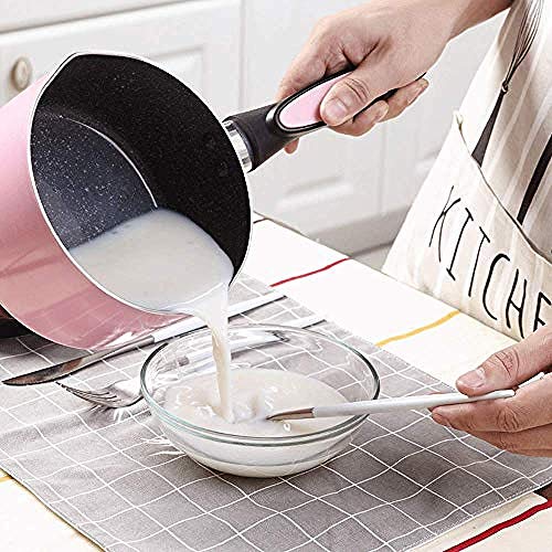 sartén a Prueba de Horno sartén Antiadherente de inducción Sartén de Aluminio Premium Fry Maifanshi Mini Leche Antiadherente Olla de Sopa multifunción para el hogar fácil-Metro