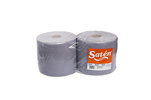 Saten Bobina Industrial, Celulosa Reciclada, 2 Capas, Gofrado, Ancho 230,19 gr, 405 Metros, Set de 2