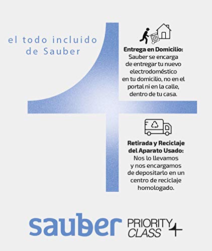 Sauber - COCINA SCW4GN 4 Quemadores - Gas Natural - 50X55 - Tapa Cristal - Color Blanca