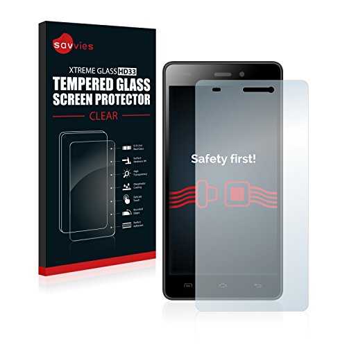 savvies Cristal Templado Compatible con Doogee Galicia X5 / X5 Pro Protector Pantalla Vidrio Proteccion 9H Pelicula Anti-Huellas