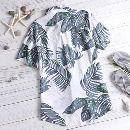 Sayla Camiseta para Hombre Manga Corta Verano Polo Camisas Casual Hawaiana Señores BotóN De Cuello De Cierre Playa impresión De Hawaii