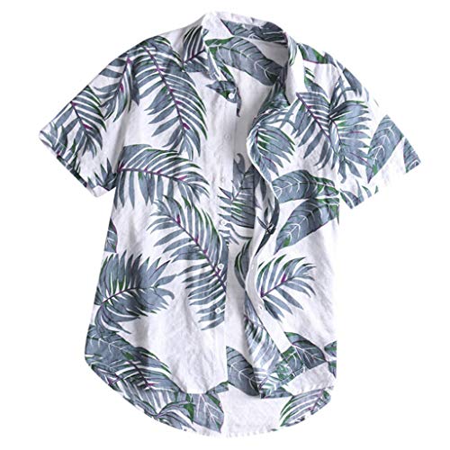 Sayla Camiseta para Hombre Manga Corta Verano Polo Camisas Casual Hawaiana Señores BotóN De Cuello De Cierre Playa impresión De Hawaii