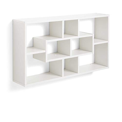 SB-Design Lasse Estantería de Pared, Madera, Blanco, 85x16x47.5 cm