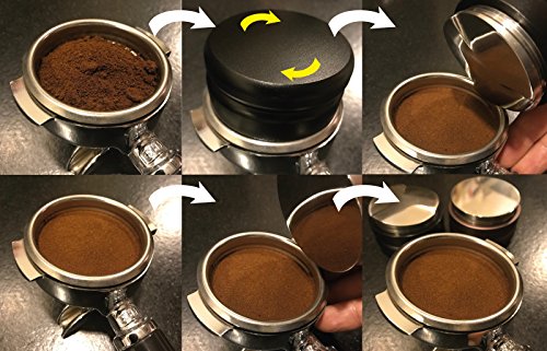 Scarlet Espresso | Distributor » Speciale Tre « para Barista; perfecto de extracción con cafeteras; diferentes tamaños; pesada 51 mm Negro