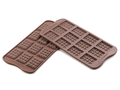SCG11 Molde de Silicona para chocolatines con Forma de tablitas, Color marrón