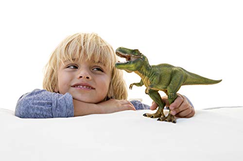 Schleich- Figura dinosaurio Tiranoraurio Rex, Mandíbula inferior articulada, Color Verde, 14 cm (Imaginarium)