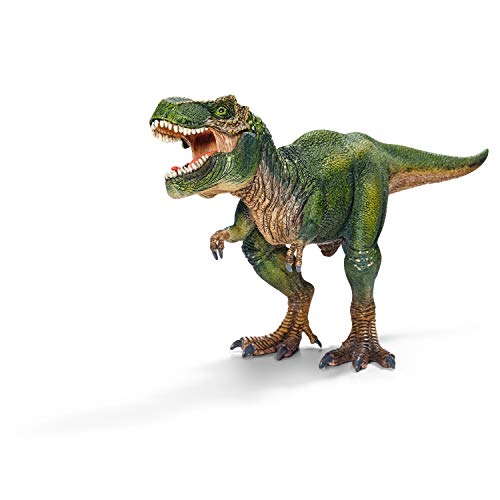 Schleich- Figura dinosaurio Tiranoraurio Rex, Mandíbula inferior articulada, Color Verde, 14 cm (Imaginarium)