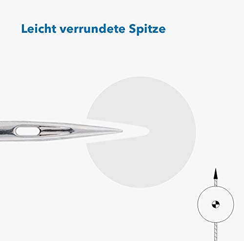 SCHMETZ - Agujas para máquina de coser universales (regular), varios tamaños 70/10, 80/12, 90/14 y 100/16, paquete de 10