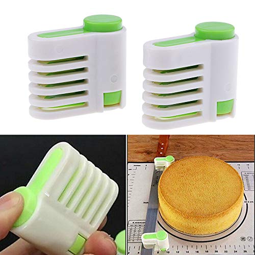 Schneespitze 2pcs Cortador de tartas,Herramienta Pastel Rebanar, Tartas Cortar Ayuda Hornear Accesorios para Familias, Restaurantes, Hoteles, Tiendas De Postres