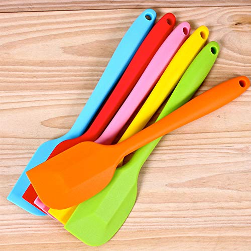 Schneespitze 6Pcs Cocina raspador de la Torta,Utensilios de Cocina de Silicona,Cucharas Medidoras,Hornear Espátula de Silicona Cuchara,Cocina Herramientas