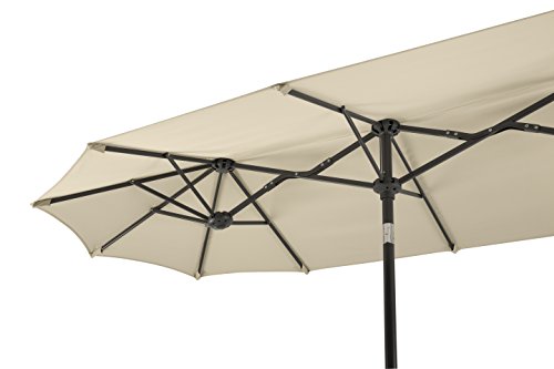 Schneider 746-02 Salerno Parasol Rectangular, Natural, 300 x 150 cm