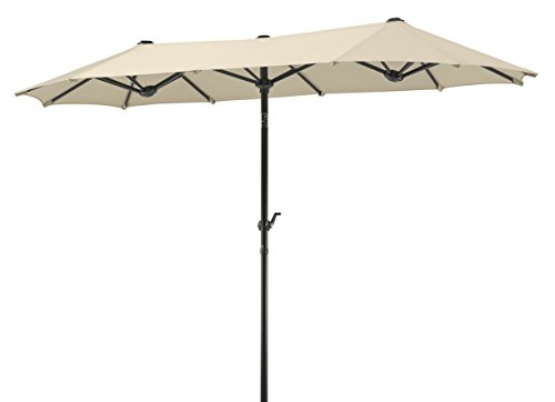 Schneider 746-02 Salerno Parasol Rectangular, Natural, 300 x 150 cm