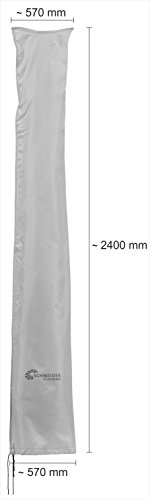 Schneider 81340 - Funda protectora para parasoles con soporte lateral, gris plateado, hasta 400 cm Ø y 300x300 cm