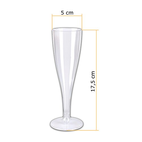 Schramm® 20 Piezas de Copas de champán Desechables Copa de champán Flautas de champán