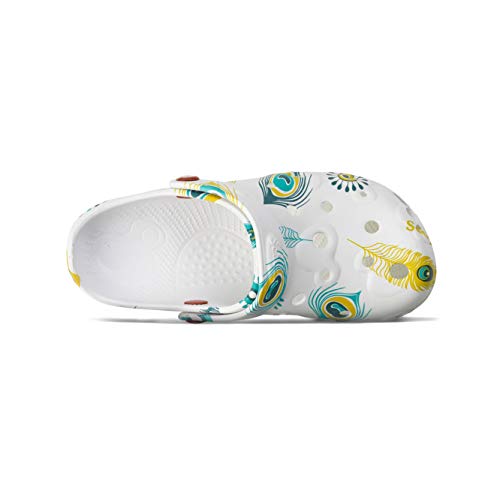 Schu'zz - Peine para mujer, diseño de plumas de pavo real, Multicolor (multicolor), 38 EU