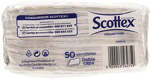 Scottex Collection Doble Capa Servilletas, Colores Surtidos, 1 Pack de 50 Unidades