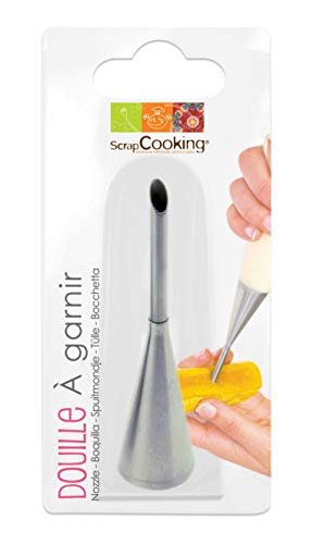 ScrapCooking 1801 - Boquilla para Rellenos, Acero Inoxidable, Color Plateado, 14 x 10,8 x 2 cm