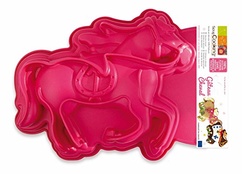 ScrapCooking 3161 Caballo Molde Silicona Rosa 28,5 x 22,6 x 4 cm