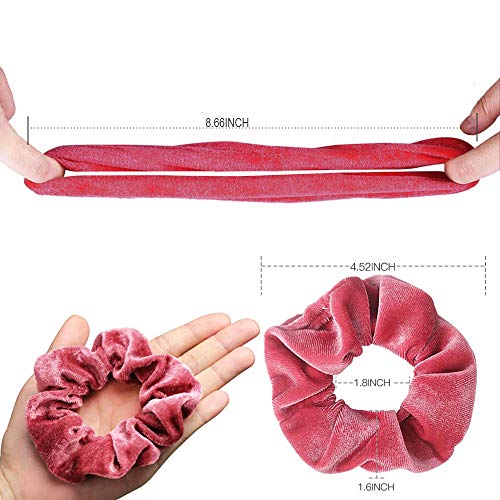 Scrunchies Terciopelo, 20 Piezas Velvet Elástico Hair Scrunchies, El Cabello Ponytail Titular Para Mujeres Niñas Accesorios