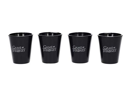 SD Toys SDTHBO21962 Set 4 Vasos Chupito Negros Emblemas Clasicos Game Of Thrones