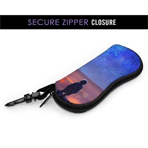 SDFGJ Estuche para gafas suave con mosquetón, Estuche portátil para gafas de sol Night Sky