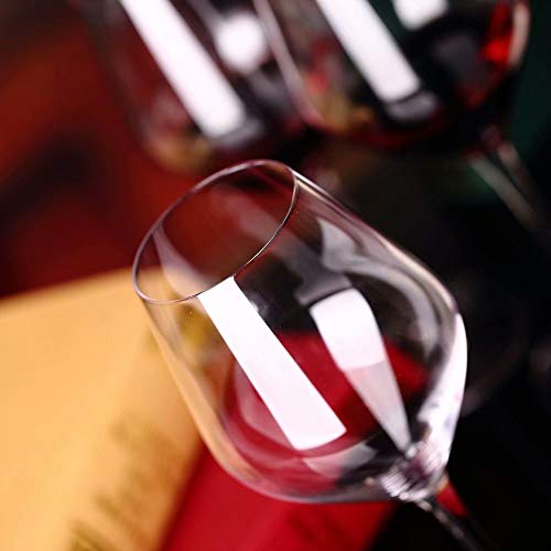 SDFSX - Copas de vino tinto de cristal sin plomo, 21 onzas, cuenco grande, copas de tallo largo para degustación de vino, cumpleaños, aniversario o regalos de boda, juego de 4 paquetes de 2 unidades