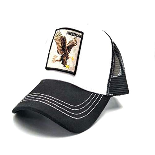 sdssup Rooster Eagle Gorra de béisbol Primavera y otoño Gorras Masculinas y Femeninas Tiger Men's Net Hat Eagle Negro + Blanco 56-60cm